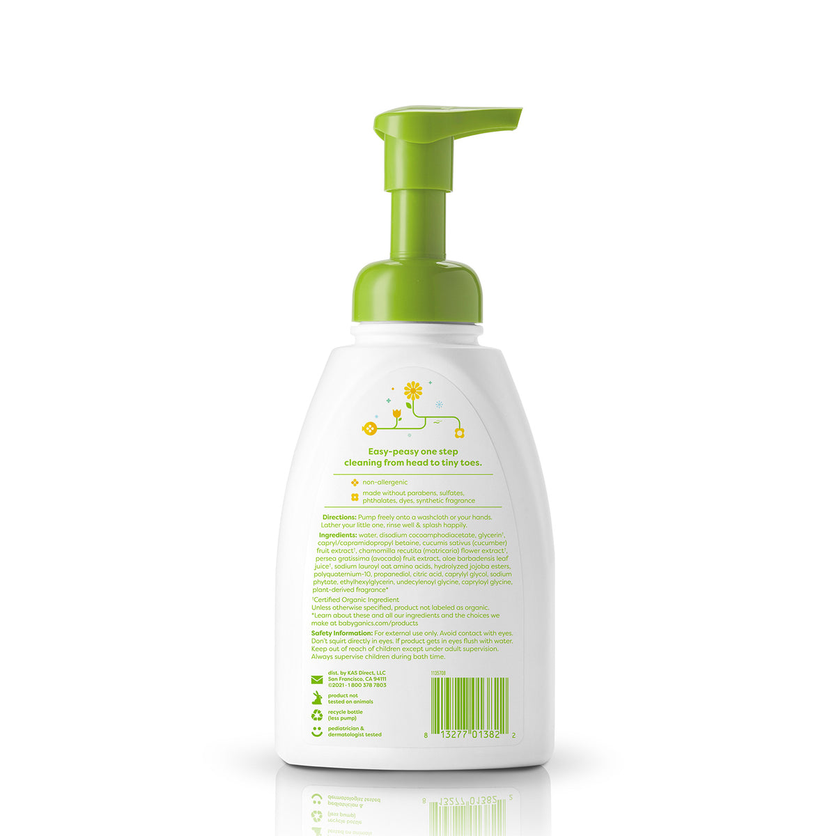 Baby Shampoo And Body Wash 473ml, Chamomile Verbena babyganics singapore