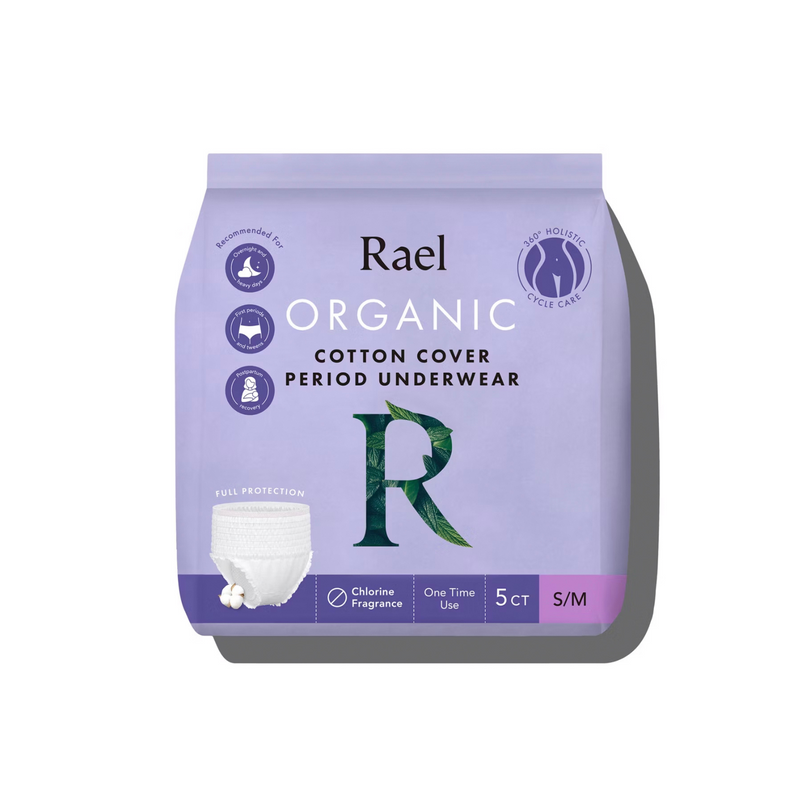 Rael Organic Cotton Period Underwear (S-M) 5's