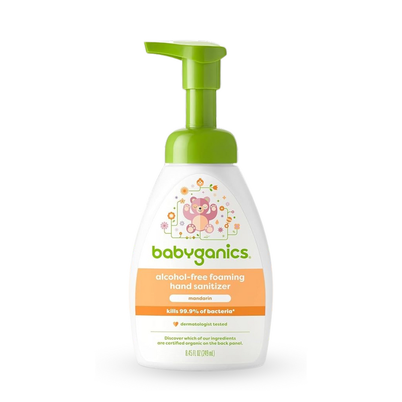 alcohol-free foaming hand sanitizer, mandarin
