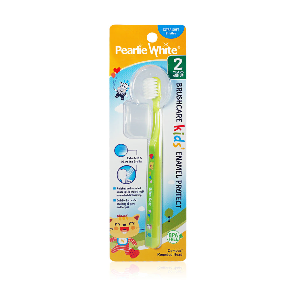 Pearlie White BrushCare Enamel Protect Kids Extra Soft Toothbrush - Green